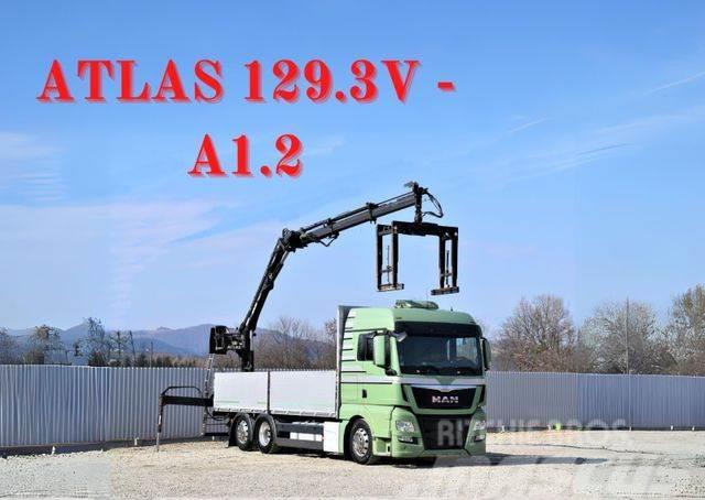 MAN TGX 26.440 Pritsche 6,60 m* ATLAS 129.3V-A1.2 Φορτηγά με Γερανό
