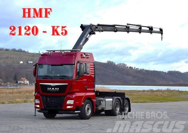MAN TGX 28.480 Sattelzugmaschine + HMF 2120 K5/FUNK Φορτηγά με Γερανό