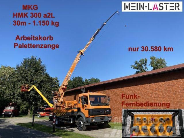 Mercedes-Benz 1824 MKG 300 30m 1.150 kg Funk Korb nur 30.584km Crane trucks