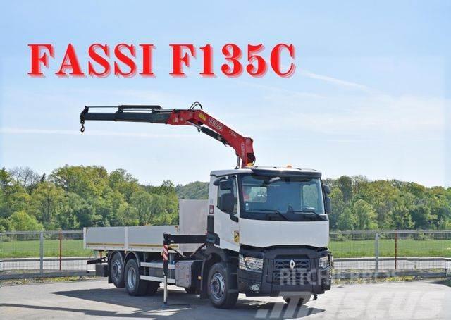 Renault C 380 * PRITSCHE 7,05 m* FASSI F 135C + FUNK Crane trucks