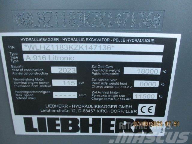Liebherr A 916 Litronic G6.0-D Εκσκαφείς με τροχούς - λάστιχα