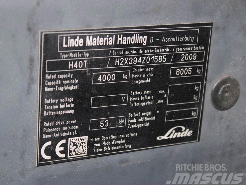 Linde H 40 T 394 Περονοφόρα ανυψωτικά κλαρκ με φυσικό αέριο LPG