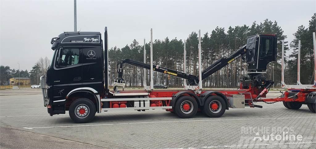 Mercedes-Benz Arocs 2663 Log Transporter Crane CRANE PALFINGER E Φορτηγά ξυλείας
