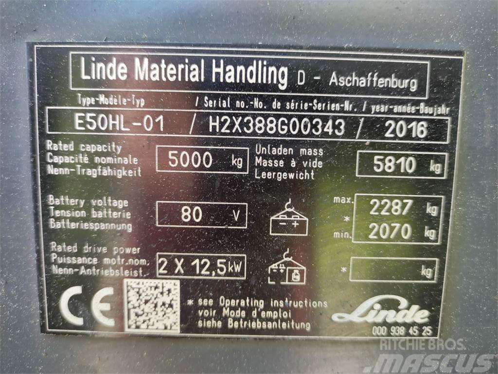 Linde E50HL-01-388 Ηλεκτρικά περονοφόρα ανυψωτικά κλαρκ