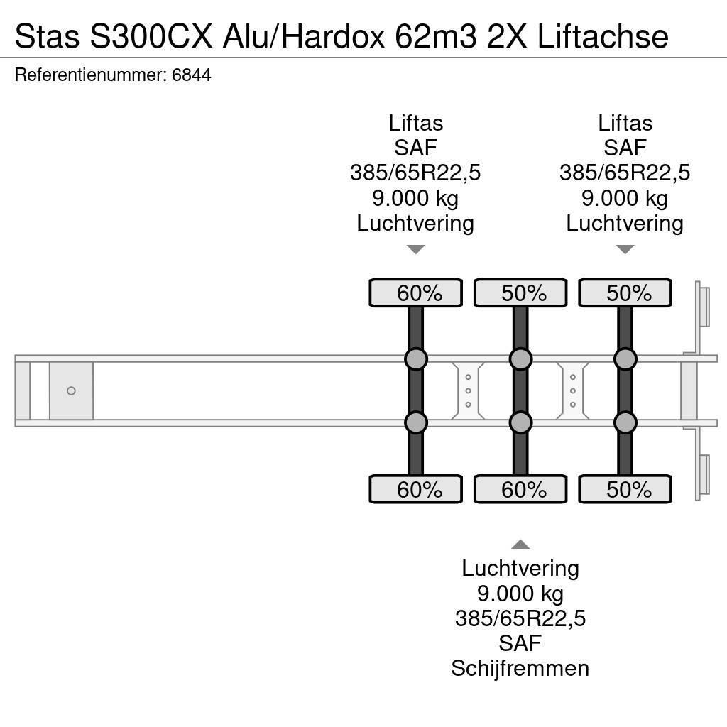 Stas S300CX Alu/Hardox 62m3 2X Liftachse Ανατρεπόμενες ημιρυμούλκες