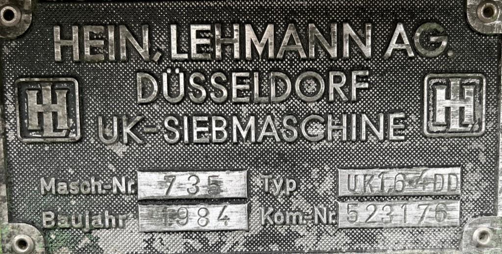  Hein Lehmann UK 1,6-4 DD Μηχανές κοσκινίσματος