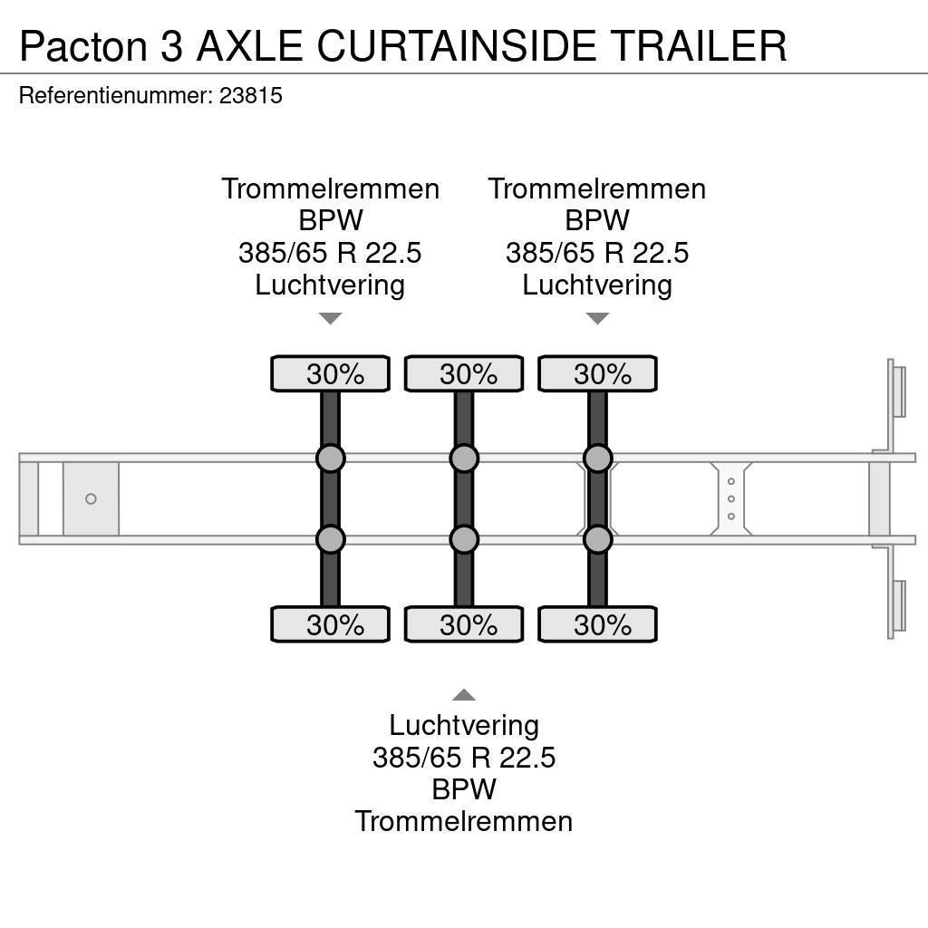 Pacton 3 AXLE CURTAINSIDE TRAILER Ημιρυμούλκες Κουρτίνα