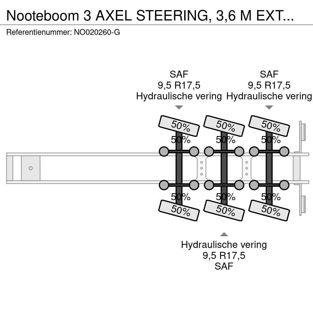 Nooteboom 3 AXEL STEERING, 3,6 M EXTENDABLE Ημιρυμούλκες με χαμηλό δάπεδο