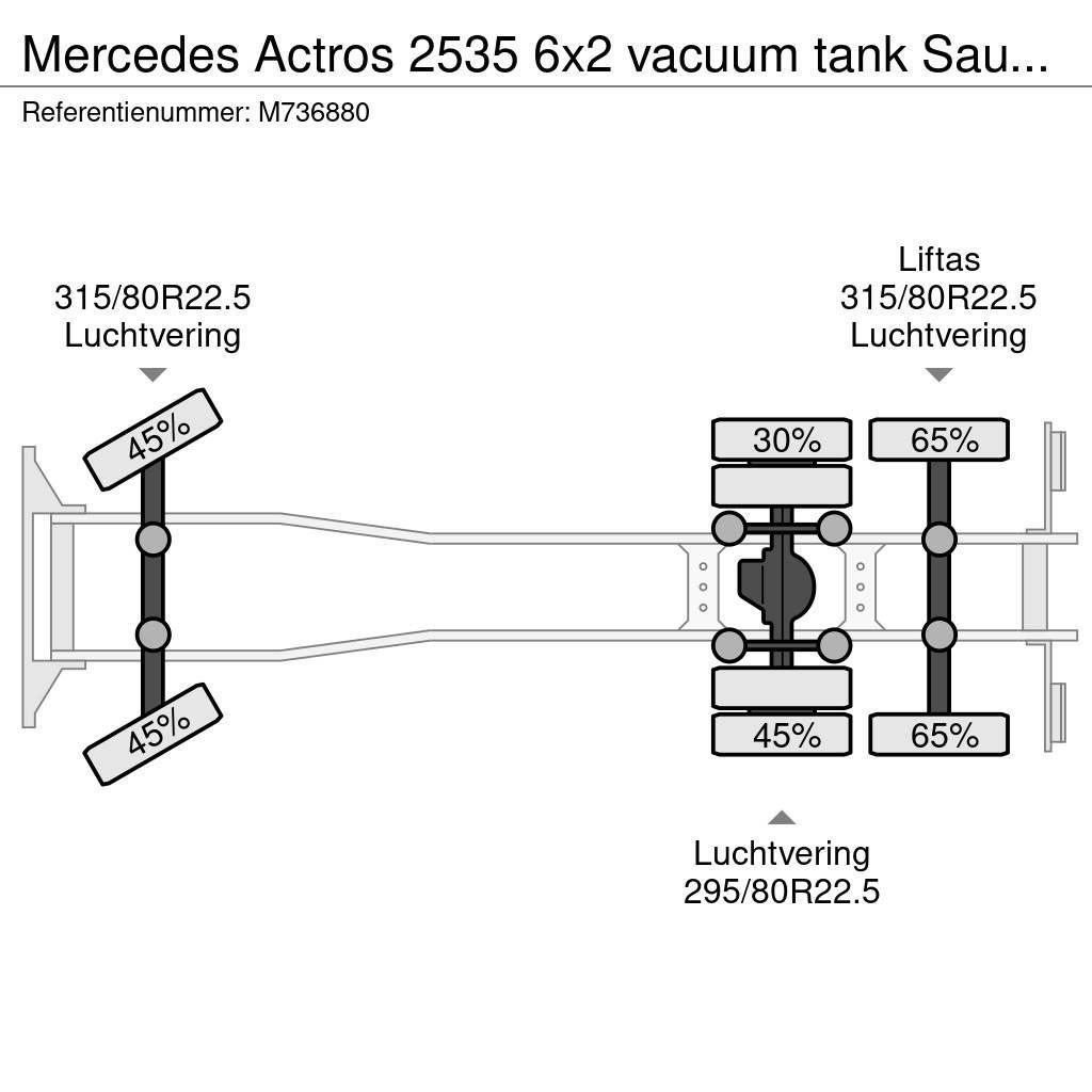 Mercedes-Benz Actros 2535 6x2 vacuum tank Saugbagger Αποφρακτικά οχήματα