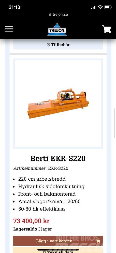 Berti Ekr-s 220 Slaghack Χορτοκοπτικά και κορυφολόγοι βοσκοτόπων