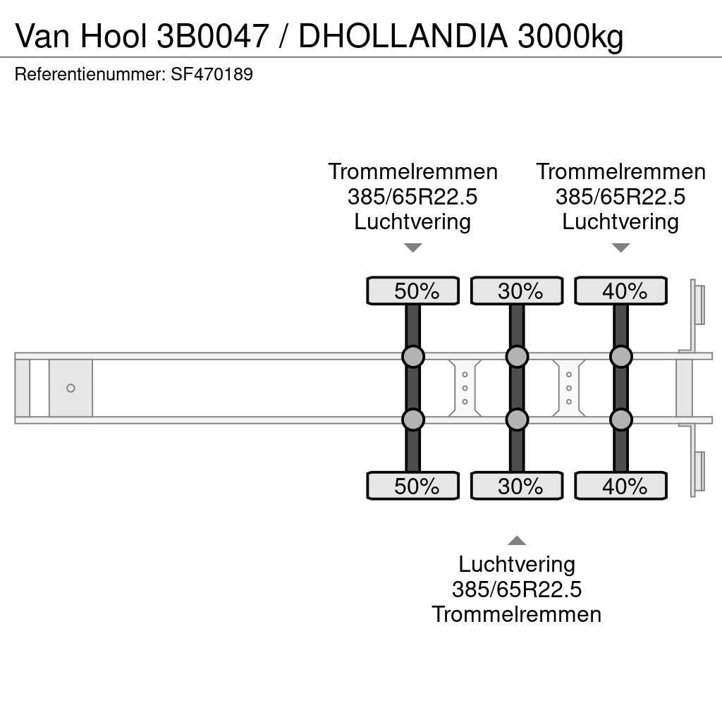 Van Hool 3B0047 / DHOLLANDIA 3000kg Ημιρυμούλκες κόφα