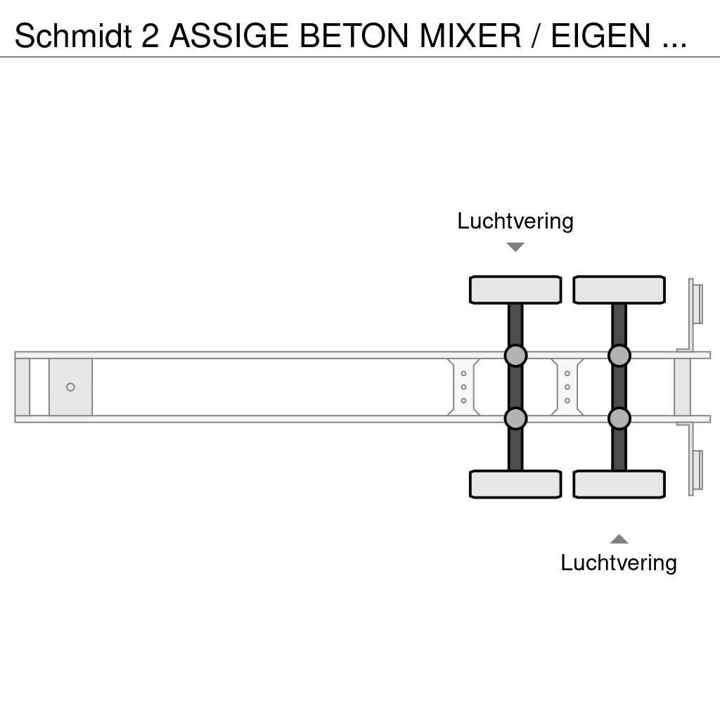 Schmidt 2 ASSIGE BETON MIXER / EIGEN MOTOR / 6 CYL DEUTZ / Άλλες ημιρυμούλκες