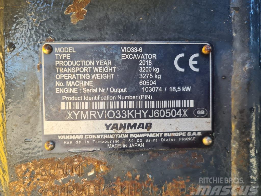 Yanmar VIO33-6 Εκσκαφάκι (διαβολάκι) < 7t
