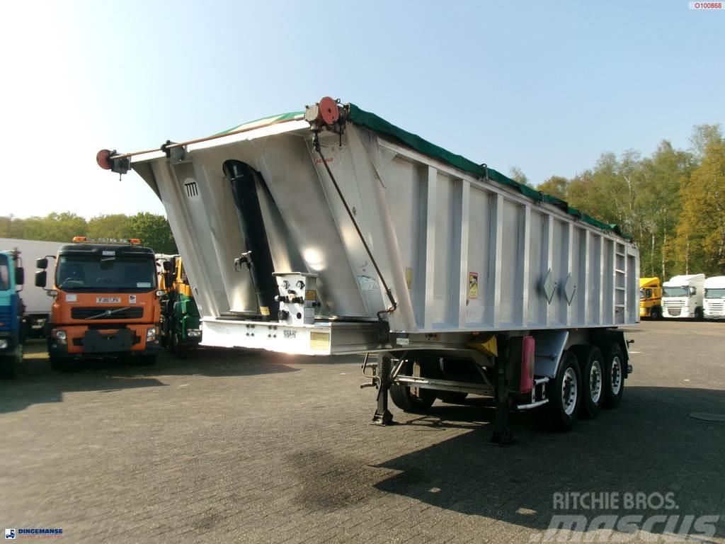 Benalu Tipper trailer alu 25 m3 + tarpaulin Ανατρεπόμενες ημιρυμούλκες