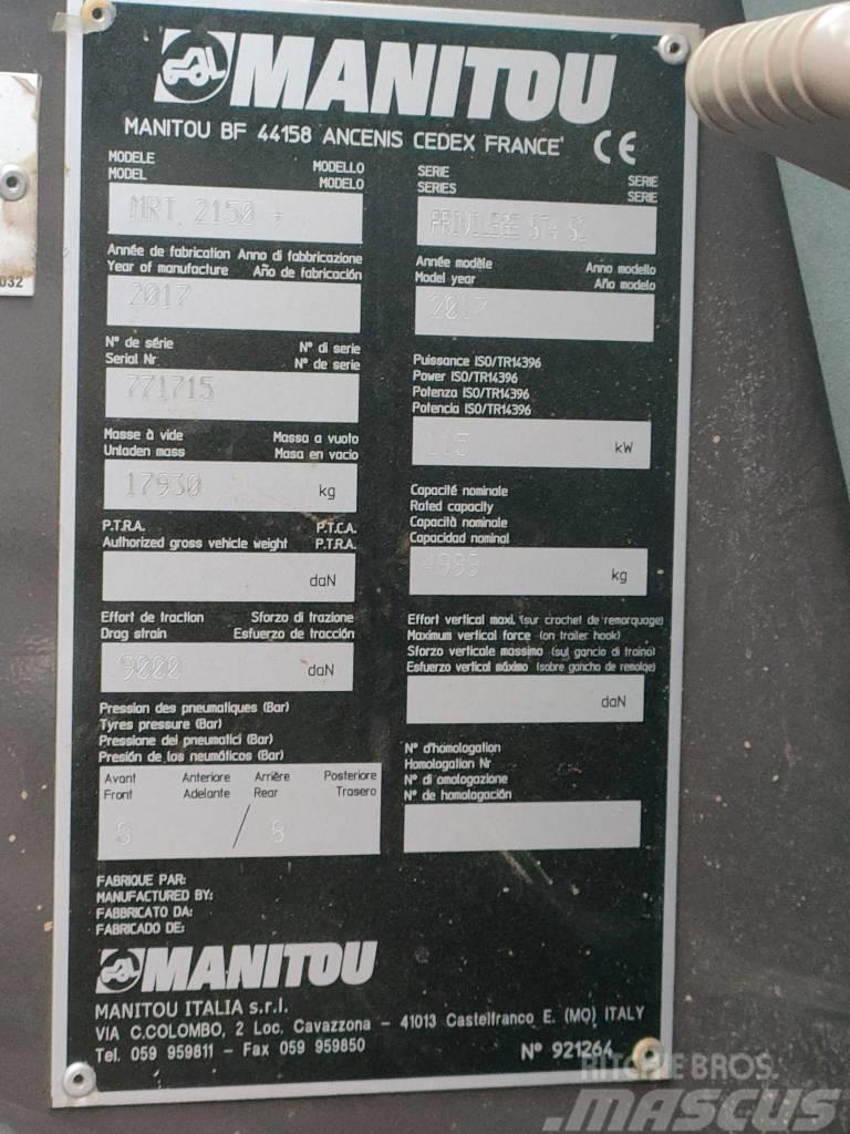 Manitou MRT 2150 Privilege Plus Τηλεσκοπικοί ανυψωτές