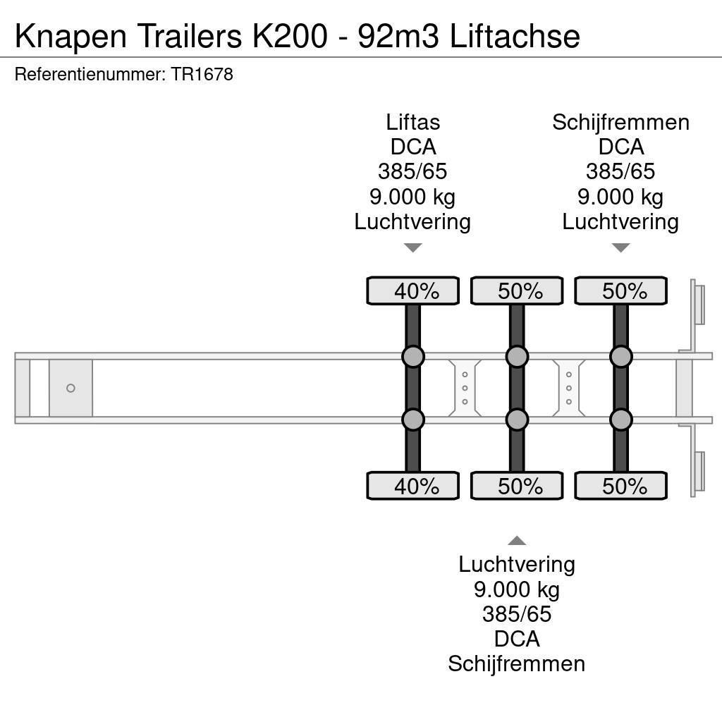 Knapen Trailers K200 - 92m3 Liftachse Ημιρυμούλκες με κινούμενο δάπεδο