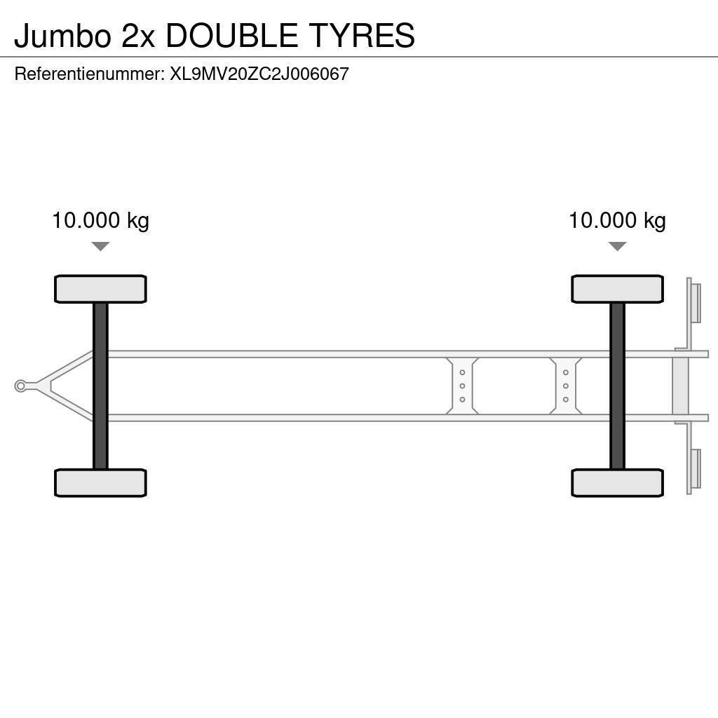 Jumbo 2x DOUBLE TYRES Ρυμούλκες κουρτίνα