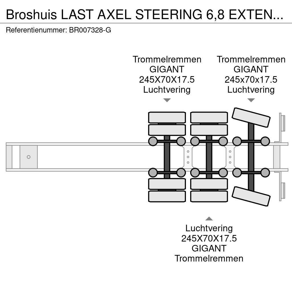 Broshuis LAST AXEL STEERING 6,8 EXTENDABLE Ημιρυμούλκες με χαμηλό δάπεδο