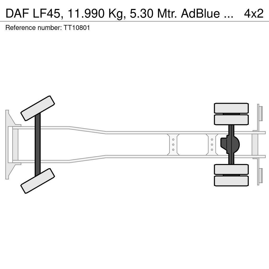 DAF LF45, 11.990 Kg, 5.30 Mtr. AdBlue Φορτηγά Kαρότσα με ανοιγόμενα πλαϊνά