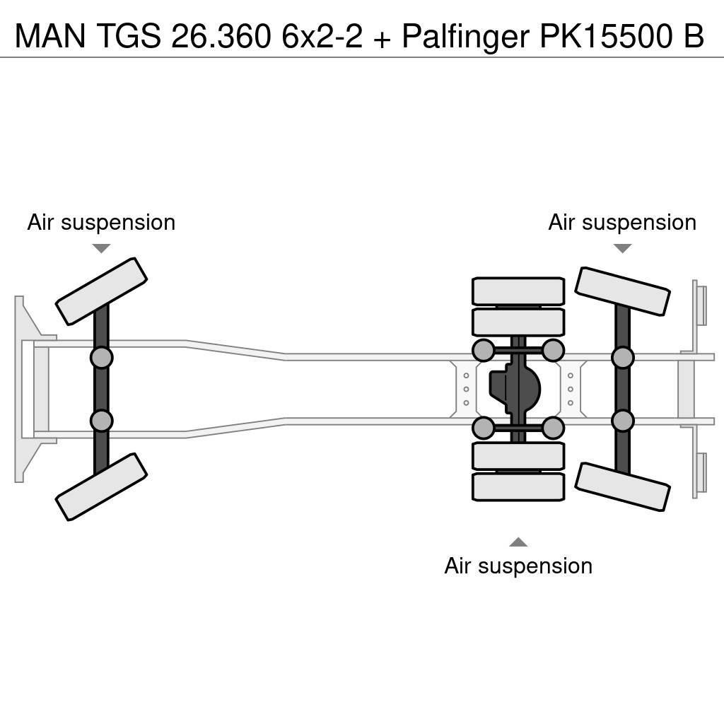 MAN TGS 26.360 6x2-2 + Palfinger PK15500 B Γερανοί παντός εδάφους