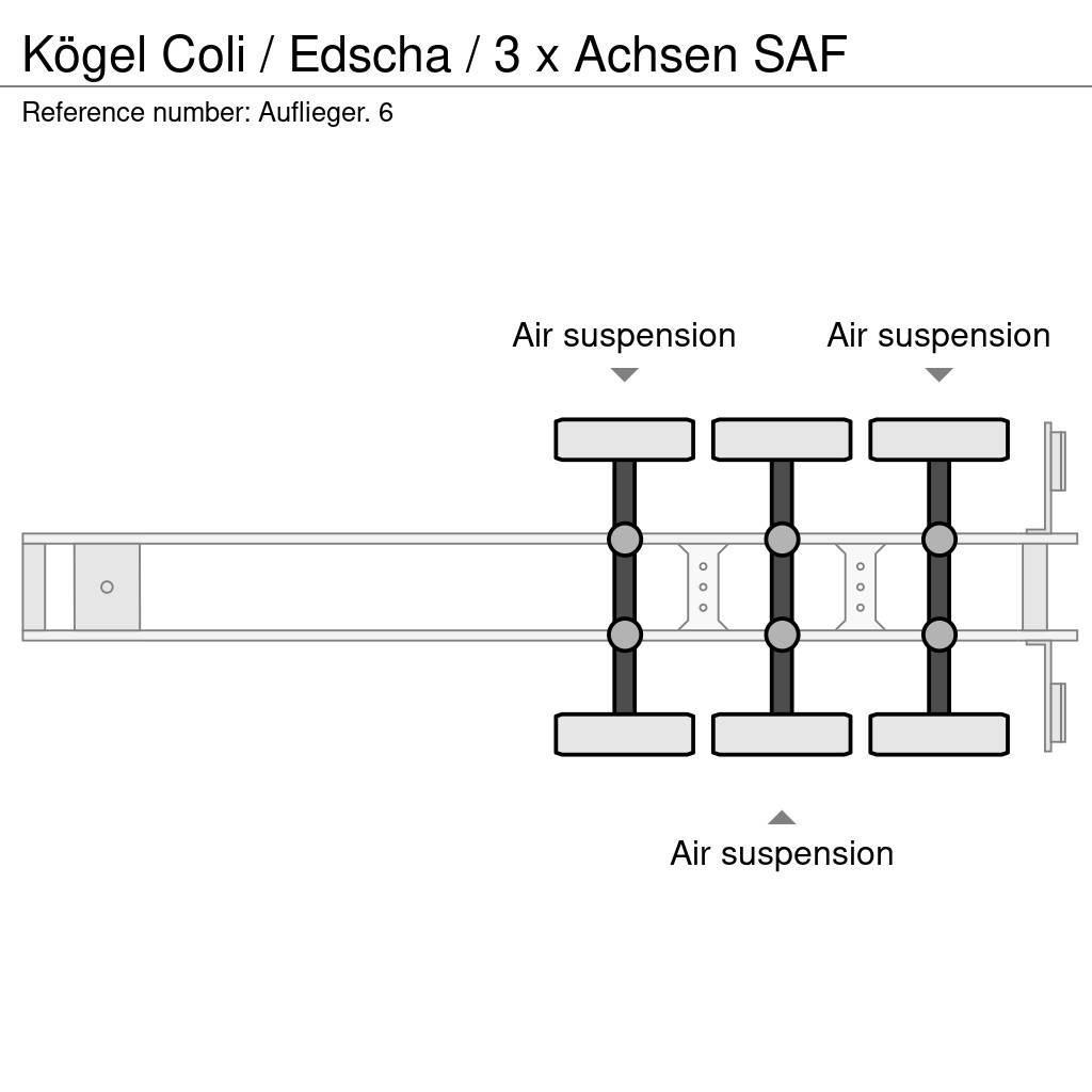 Kögel Coli / Edscha / 3 x Achsen SAF Ημιρυμούλκες Κουρτίνα