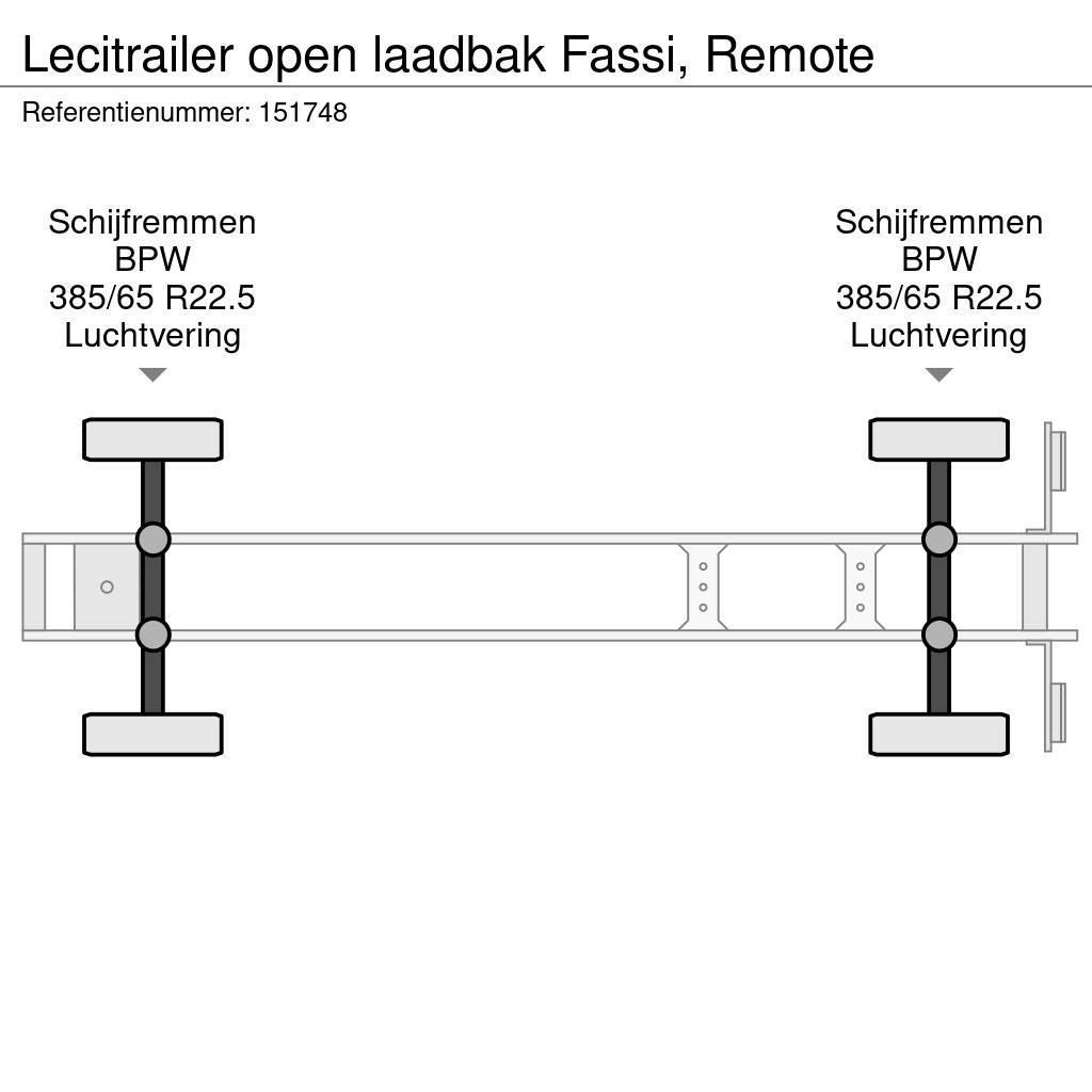 Lecitrailer open laadbak Fassi, Remote Επίπεδες/πλευρικώς ανοιγόμενες ημιρυμούλκες