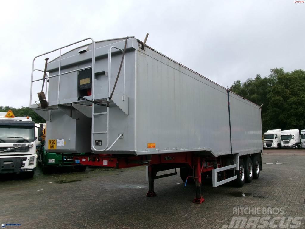 Wilcox Tipper trailer alu 55 m3 + tarpaulin Ανατρεπόμενες ημιρυμούλκες