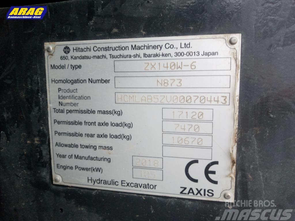Hitachi ZX 140 W-6 Εκσκαφείς με τροχούς - λάστιχα