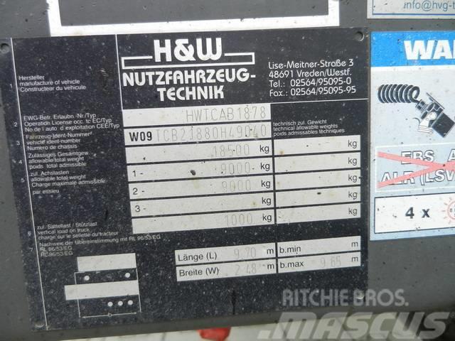 H&W Przyczepa Kontenerowa Ρυμούλκες φόρτωσης κάδων
