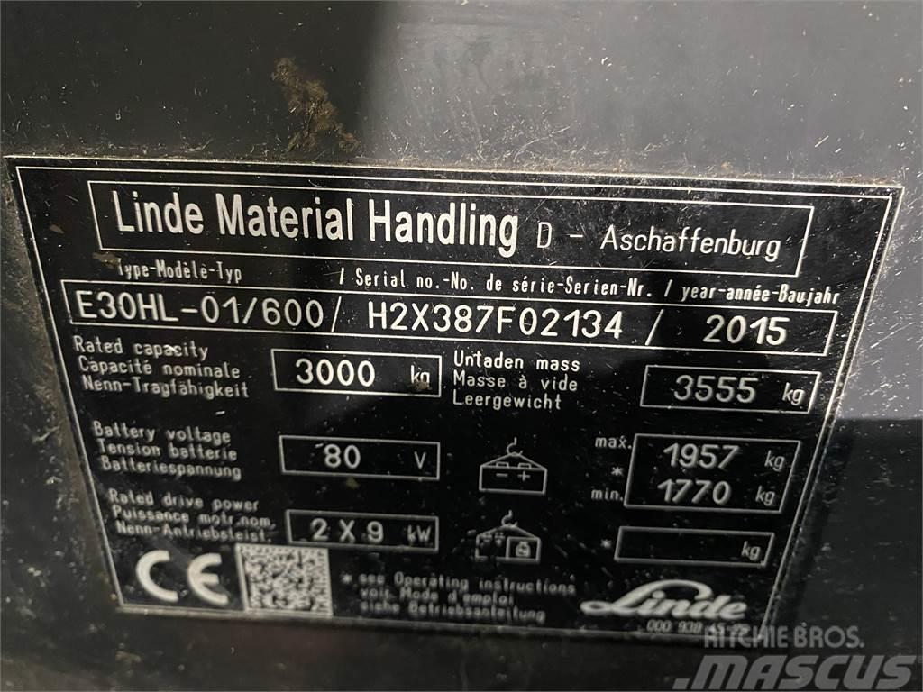 Linde E30HL-01/600 Ηλεκτρικά περονοφόρα ανυψωτικά κλαρκ