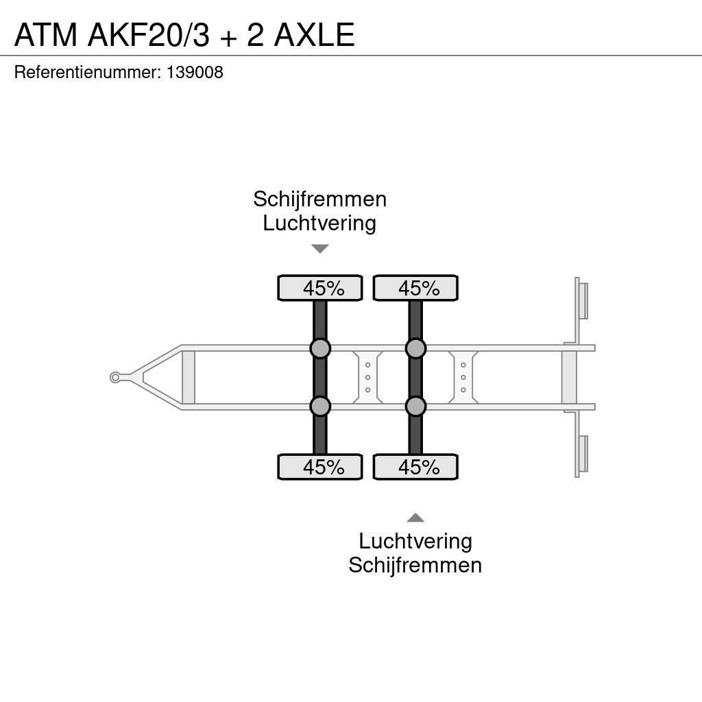 ATM AKF20/3 + 2 AXLE Επίπεδες/πλευρικώς ανοιγόμενες ρυμούλκες