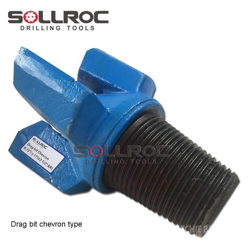 Sollroc chevron drag bit for four wings Εξαρτήματα και ανταλλακτικά εξοπλισμού γεωτρήσεων