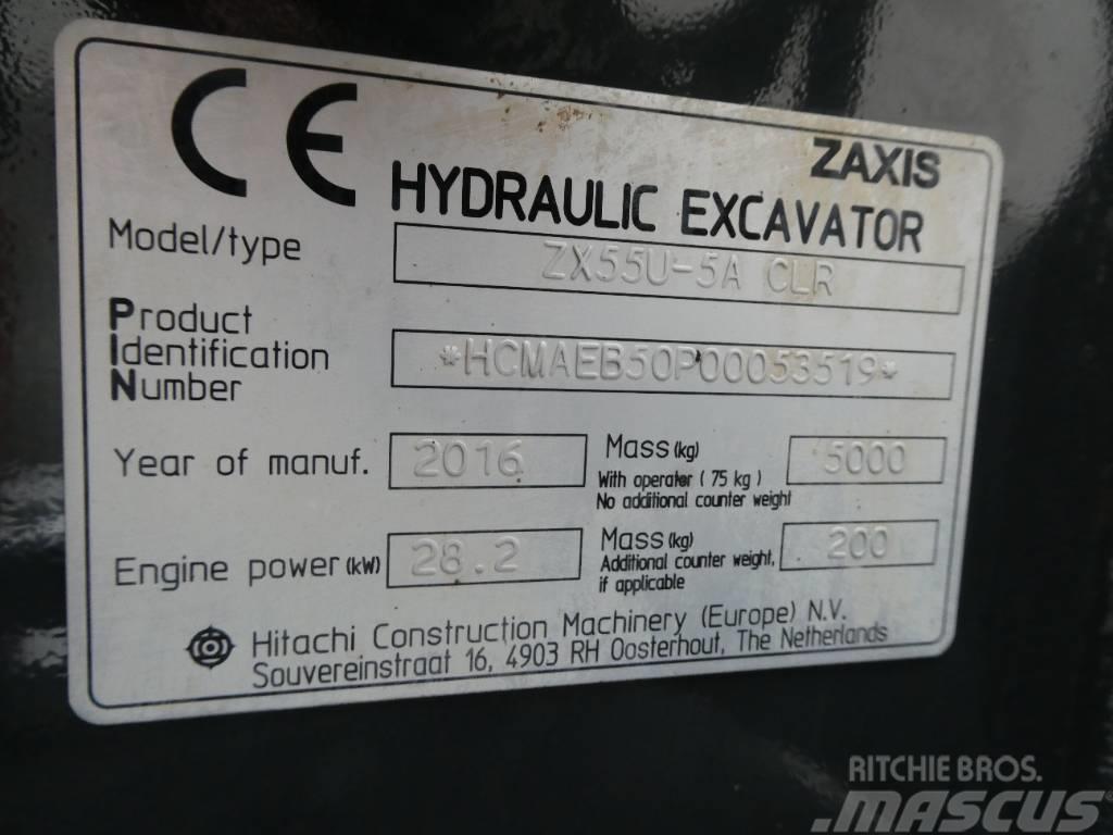 Hitachi ZX 55 U-5 A CLR Εκσκαφάκι (διαβολάκι) < 7t