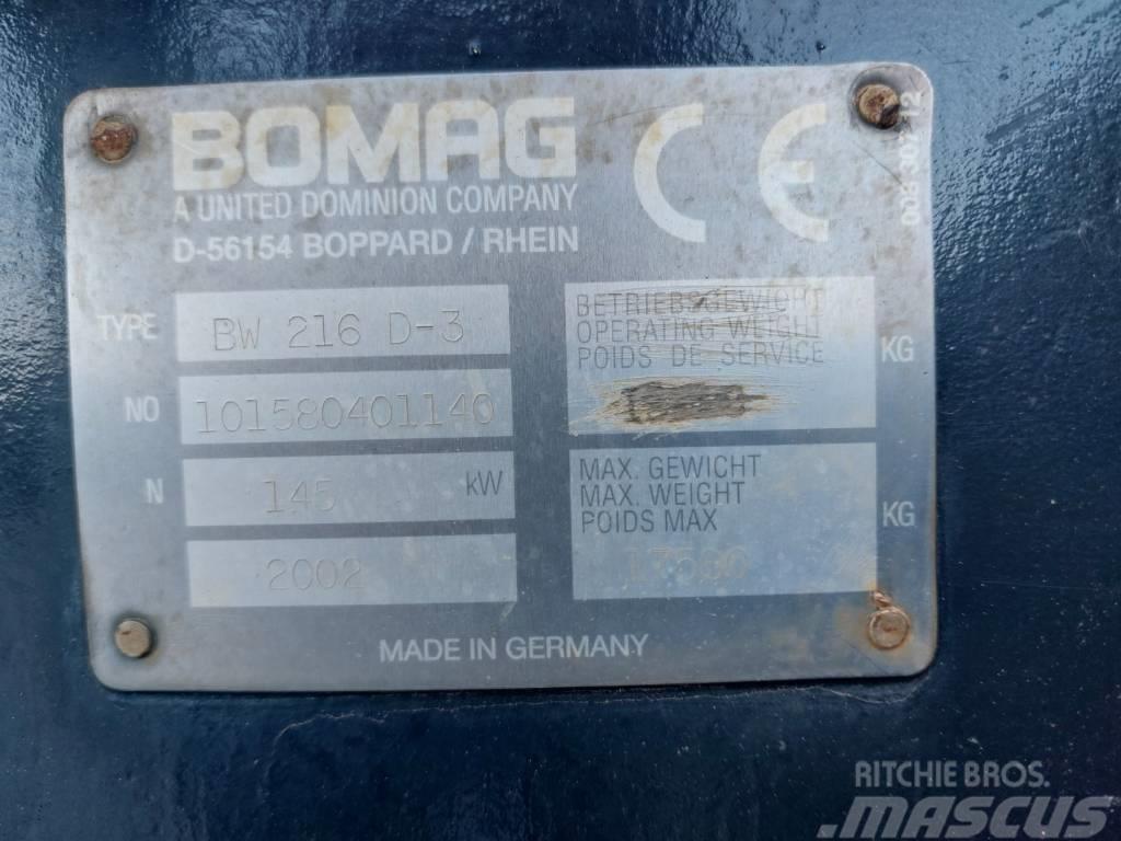 Bomag BW 216 D-3 Οδοστρωτήρες μονού κυλίνδρου