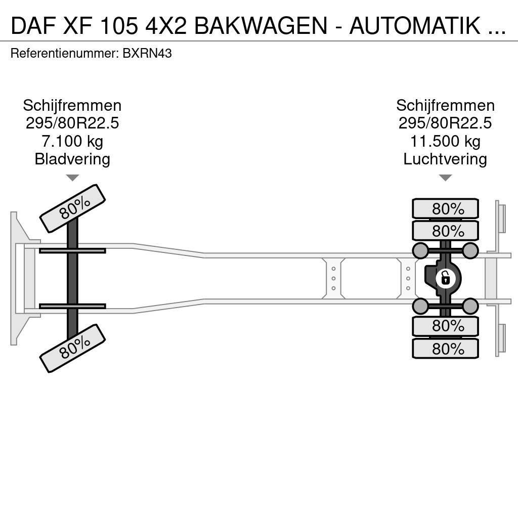 DAF XF 105 4X2 BAKWAGEN - AUTOMATIK - LESAUTO - LOW MI Φορτηγά Κόφα