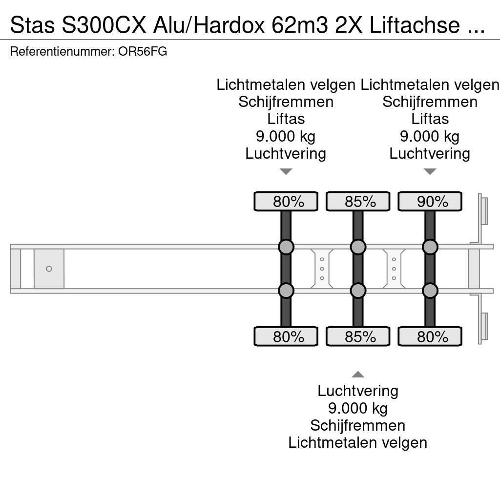 Stas S300CX Alu/Hardox 62m3 2X Liftachse Alcoa LED Ανατρεπόμενες ημιρυμούλκες