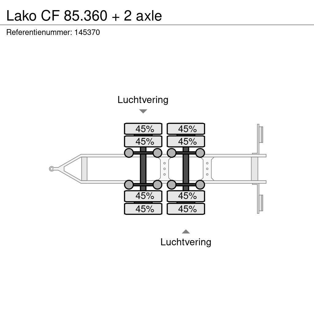 Lako CF 85.360 + 2 axle Επίπεδες/πλευρικώς ανοιγόμενες ρυμούλκες
