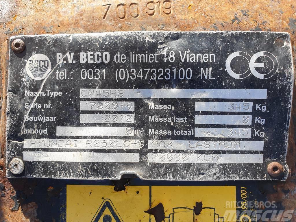 Beco Excavator quick coupler CW45S, Hyundai R250LC-9 Ταχυσύνδεσμοι