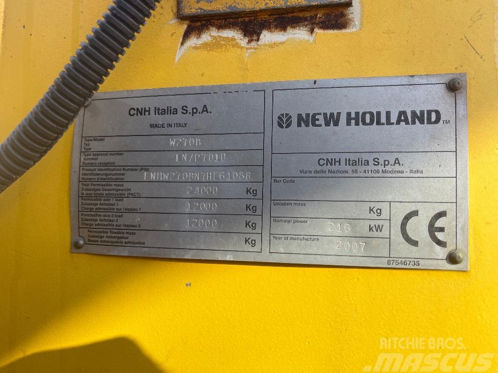 New Holland W 270 B Φορτωτές με λάστιχα (Τροχοφόροι)