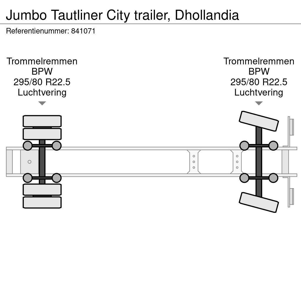 Jumbo Tautliner City trailer, Dhollandia Ημιρυμούλκες Κουρτίνα