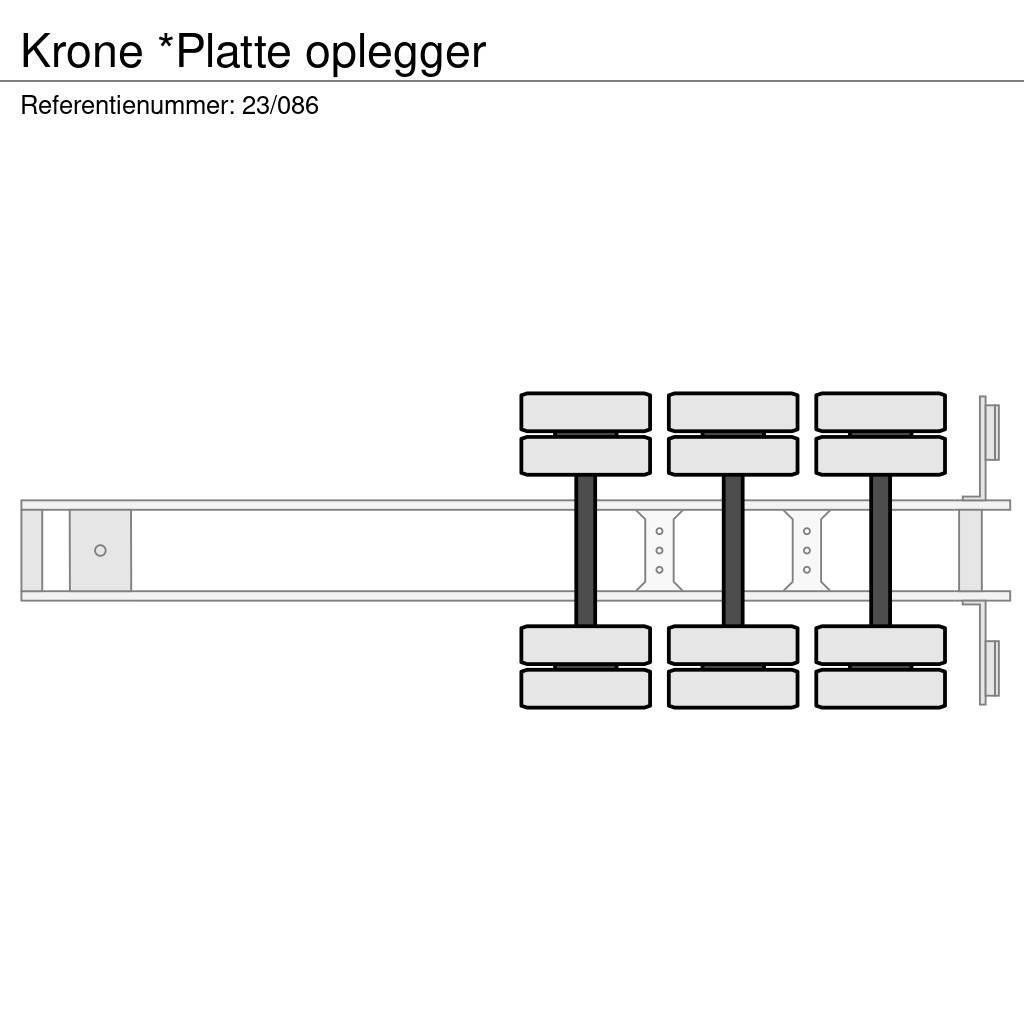 Krone *Platte oplegger Επίπεδες/πλευρικώς ανοιγόμενες ημιρυμούλκες