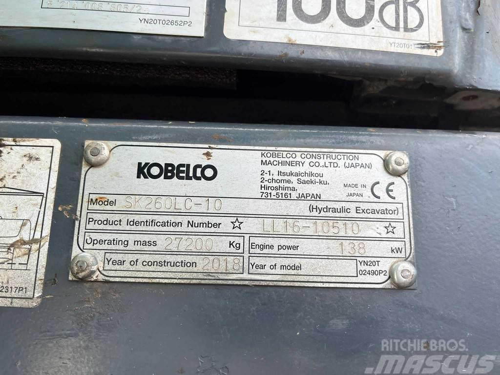 Kobelco SK 260 LC-10 2 BUCKETS / AC / CENTRAL LUBRICATION Εκσκαφείς με ερπύστριες