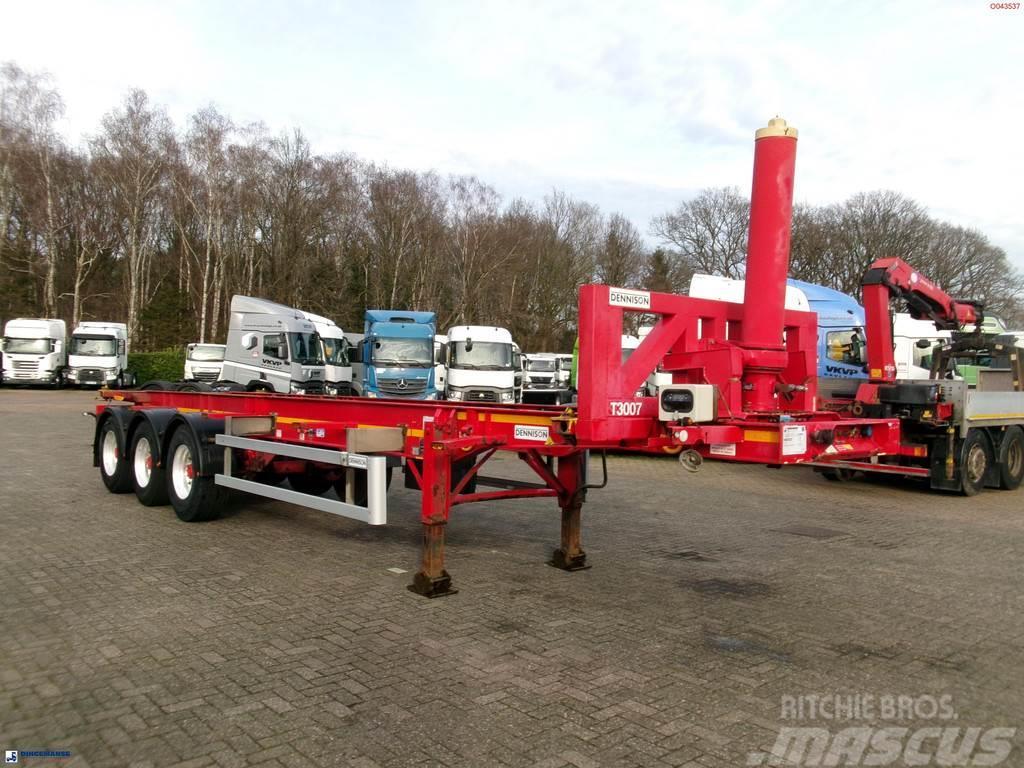 Dennison 3-axle tipping container trailer 30 ft. Ανατρεπόμενες ημιρυμούλκες