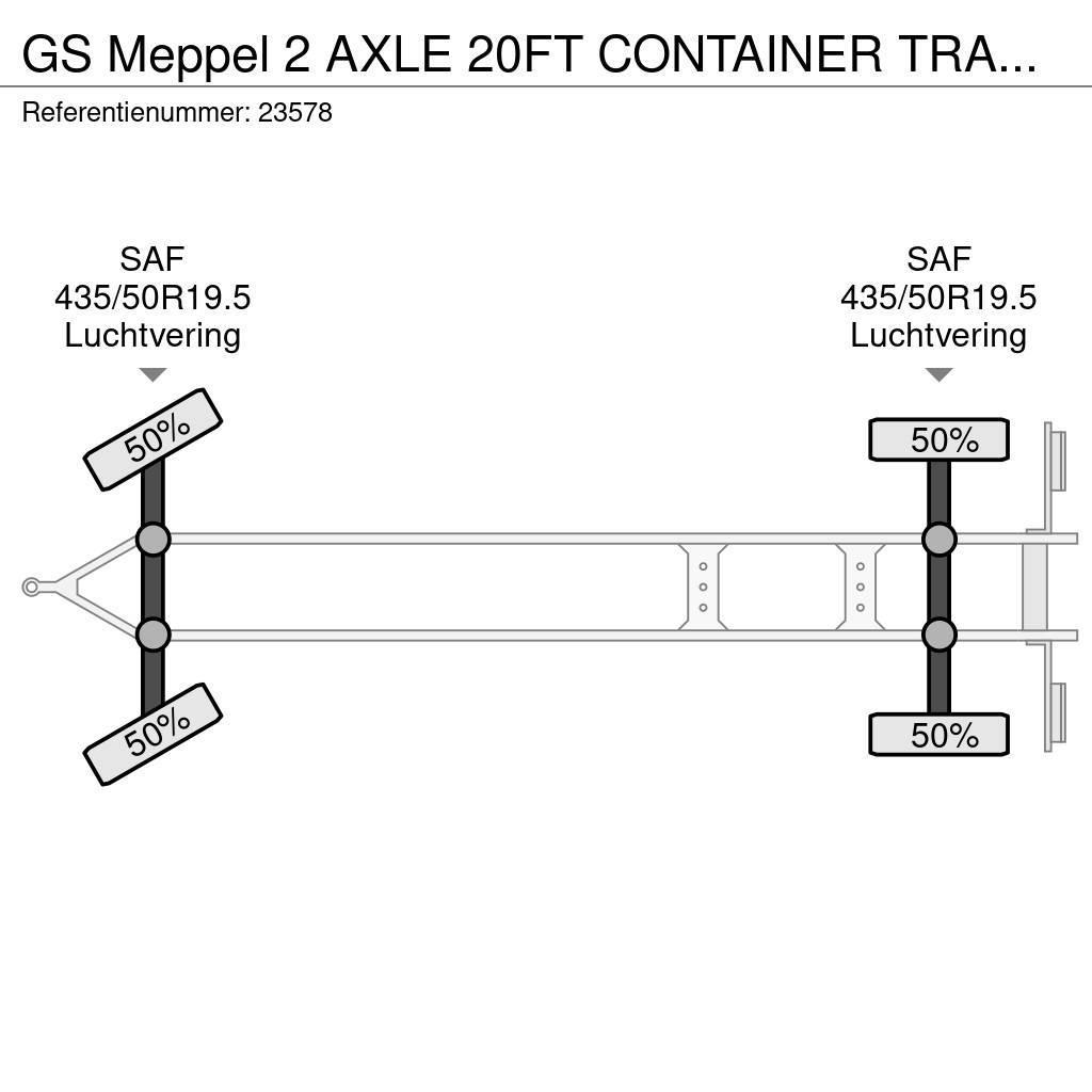 GS Meppel 2 AXLE 20FT CONTAINER TRANSPORT TRAILER Ρυμούλκες Container 