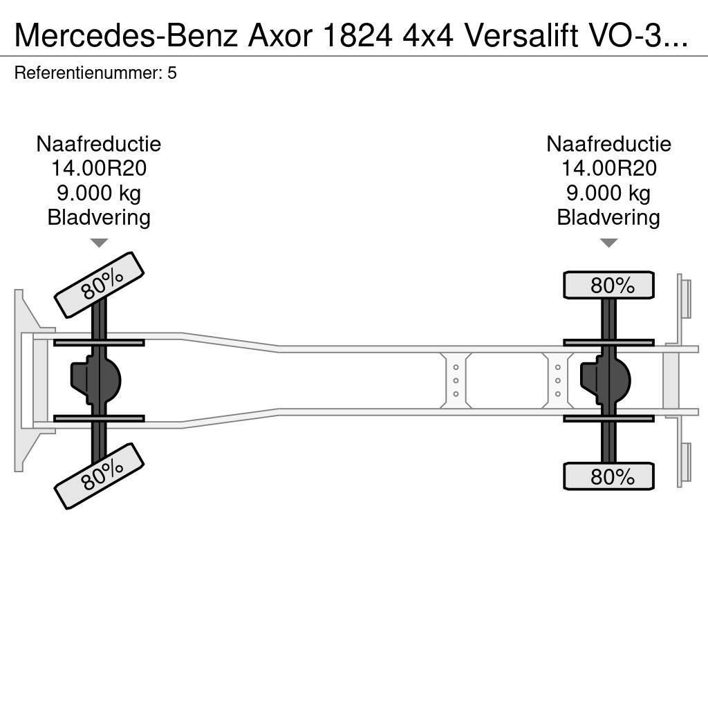Mercedes-Benz Axor 1824 4x4 Versalift VO-355-MHI Winch 69 kV Top Εναέριες πλατφόρμες τοποθετημένες σε φορτηγό