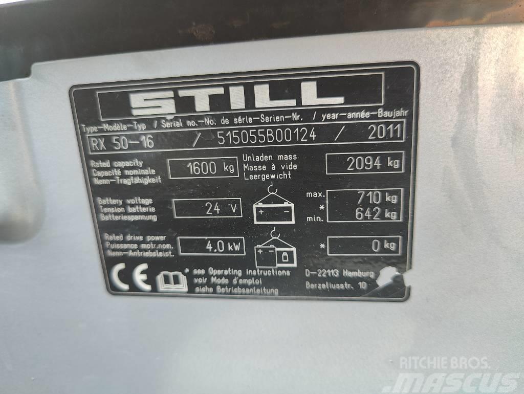 Still RX50-16 sähkövastapainotrukki Ηλεκτρικά περονοφόρα ανυψωτικά κλαρκ