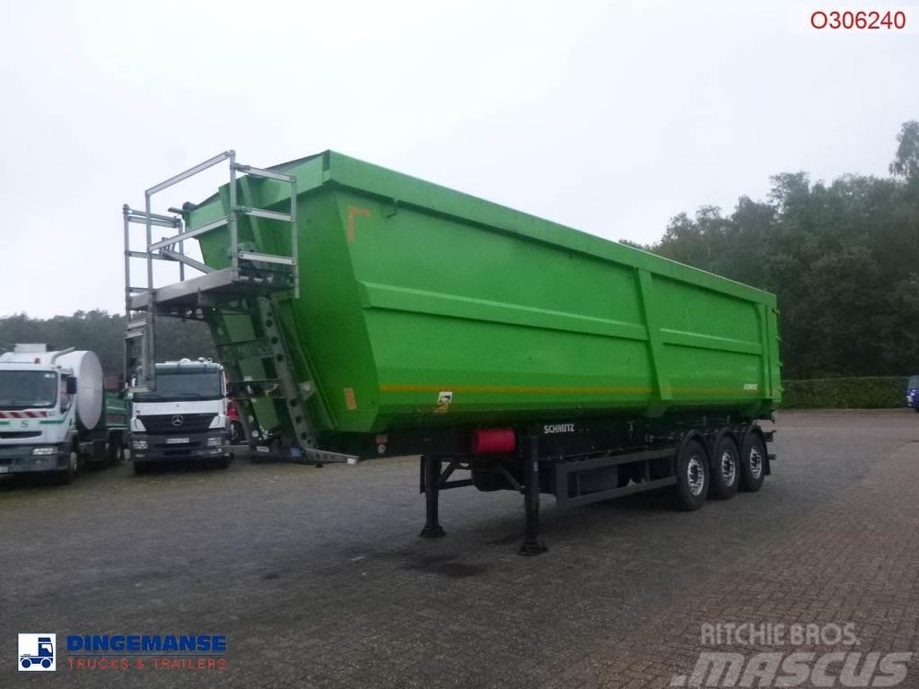 Schmitz Cargobull Tipper trailer steel 58 m3 + tarpaulin Επίπεδες/πλευρικώς ανοιγόμενες ημιρυμούλκες