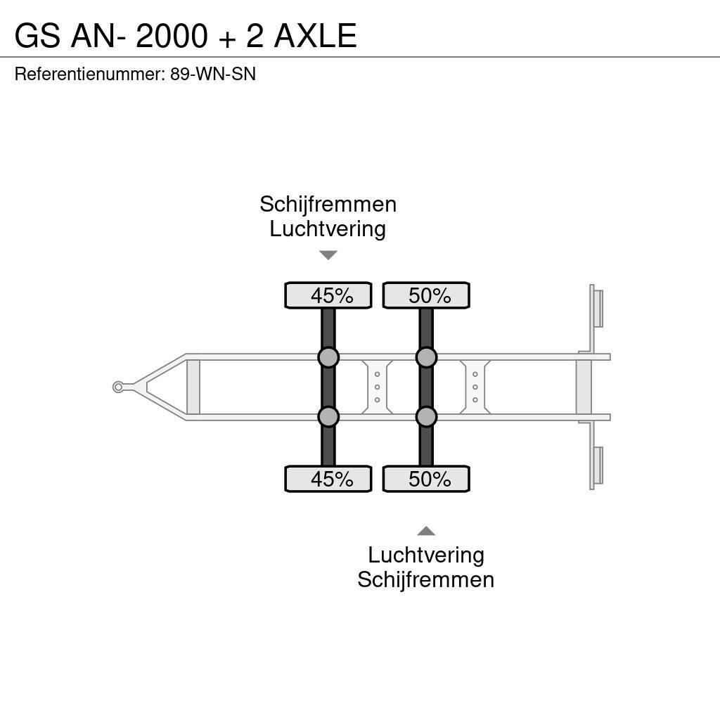 GS AN- 2000 + 2 AXLE Επίπεδες/πλευρικώς ανοιγόμενες ρυμούλκες