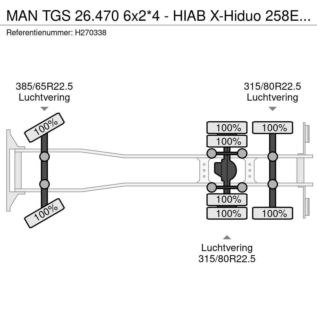 MAN TGS 26.470 6x2*4 - HIAB X-Hiduo 258E-7 Crane/Grua/ Γερανοί παντός εδάφους