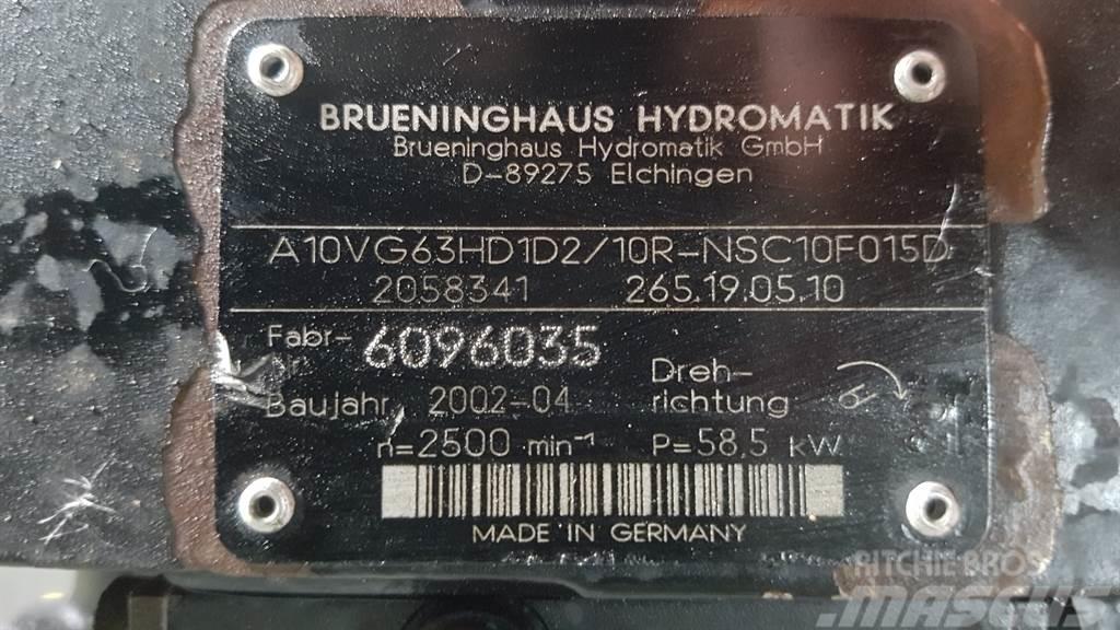 Brueninghaus Hydromatik A10VG63HD1D2/10R - Drive pump/Fahrpumpe/Rijpomp Υδραυλικά